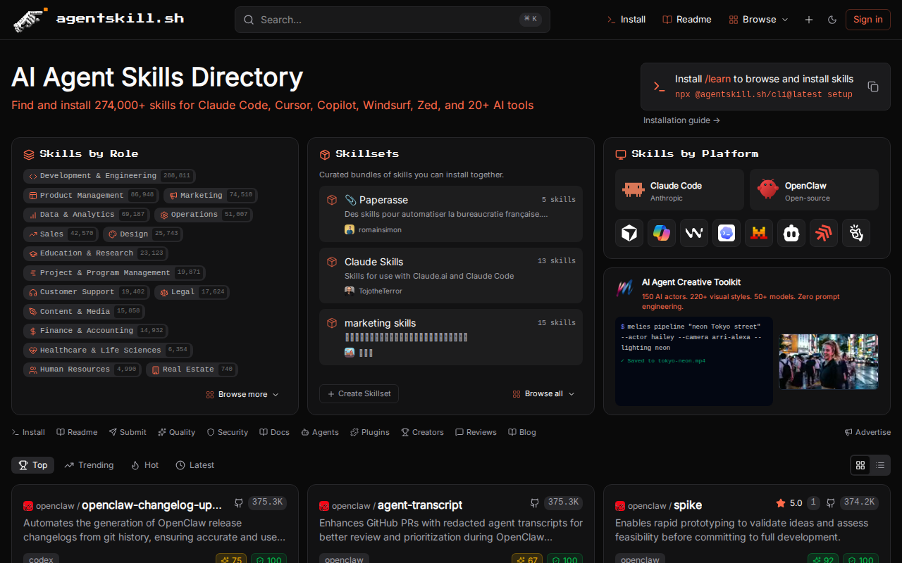 Website screenshot