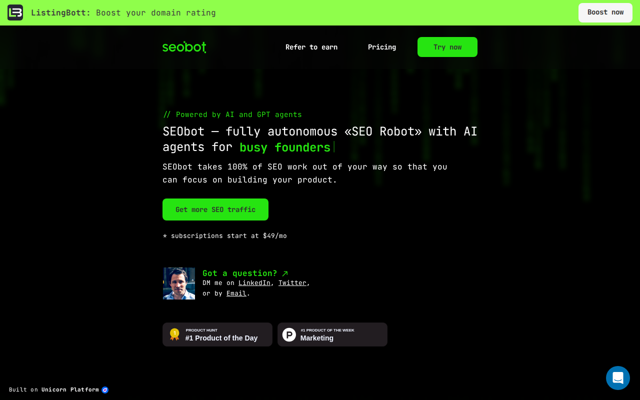 Website screenshot