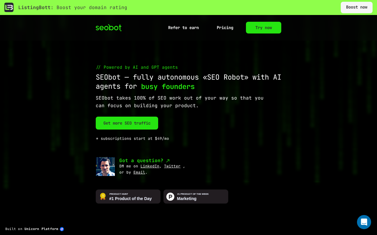 Website screenshot
