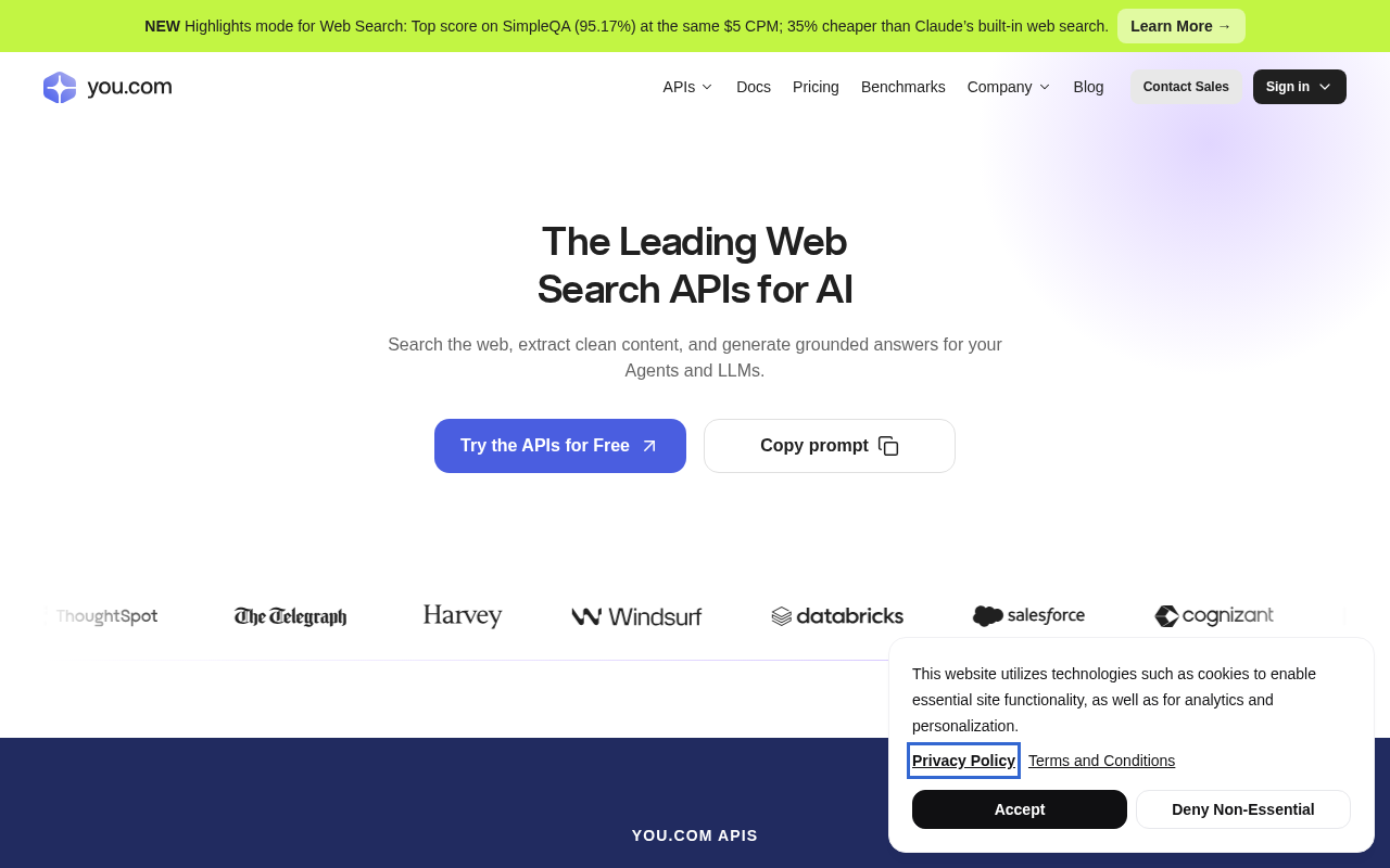 Website screenshot
